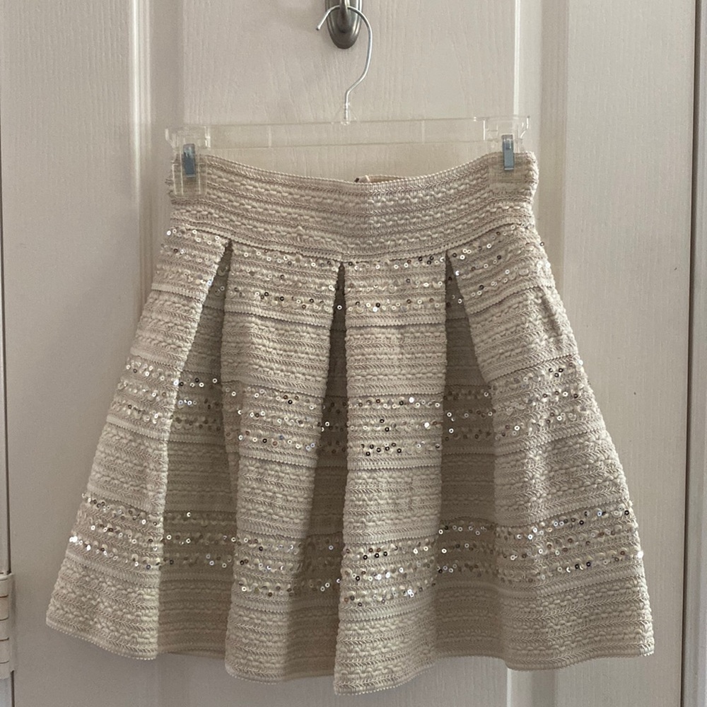 Cream Circle Skirt